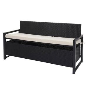 MCW POLY-RATTAN 3-MIESTOČNÁ LAVICA Antracitová, krémovo biela vyobraziť