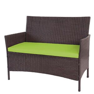 MCW POLY-RATTAN ZÁHRADNÁ LAVICA Hnedá, zelená vyobraziť