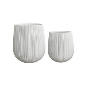Mondex KVETINÁČ Herva, sada 2 ks, krémový, 44/44/50 cm, keramický vyobraziť
