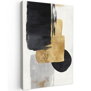 MuchoWow OBRAZ NA PLÁTNE Zlato - obdĺžniky - kruhy - abstraktné 20x30 cm vyobraziť