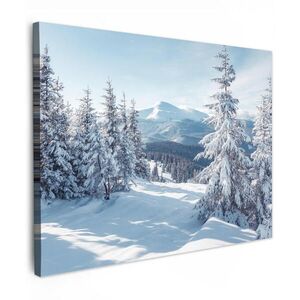 MuchoWow OBRAZ NA PLÁTNE Zimná krajina - Príroda - Hory - Stromy - Sneh 80x60 cm vyobraziť