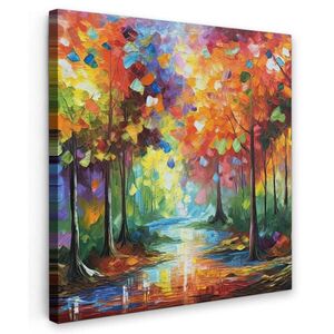 MuchoWow OBRAZ NA PLÁTNE Krajina - Les - Farby - Príroda 50x50 cm vyobraziť