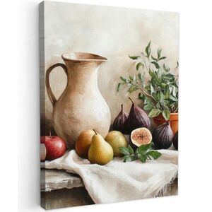 MuchoWow OBRAZ NA PLÁTNE Ovocie - bylinky - vidiek 60x80 cm vyobraziť