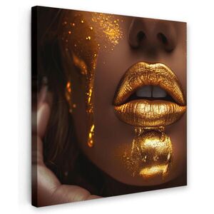 MuchoWow OBRAZ NA PLÁTNE Žena - zlato - luxus - portrét 20x20 cm vyobraziť