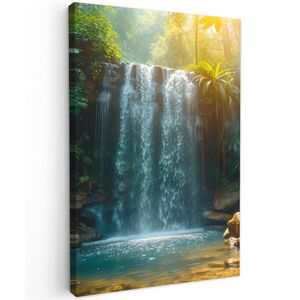 MuchoWow OBRAZ NA PLÁTNE Vodopád - Džungľa - Slnko - Zelená - Príroda 20x30 cm vyobraziť
