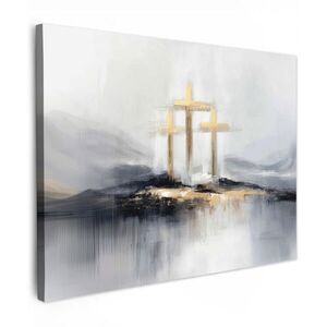 MuchoWow OBRAZ NA PLÁTNE Abstraktné - Maľba - Kresťanstvo - Kríž 40x30 cm vyobraziť