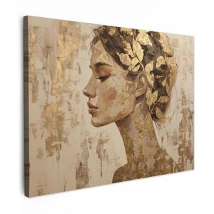 MuchoWow OBRAZ NA PLÁTNE Žena - zlatá - abstraktná - textúra 80x60 cm vyobraziť
