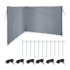 Relaxdays VETROLAM Sivá Polyester Oceľ 1, 5x4 m vyobraziť