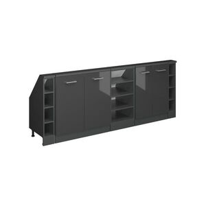 Vicco KUCHYNSKÁ SKRIŇA PRE ŠIKMÉ STRECHY R-Line Antracit vysoký lesk 210 cm Súprava 5 vyobraziť