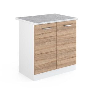 Vicco SPODNÁ SKRINKA POD DREZ R-Line Sonoma 80 cm s dvierkami, s pracovnou doskou vyobraziť