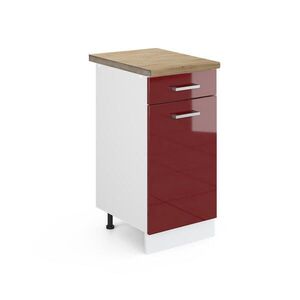 Vicco KUCHYNSKÁ SPODNÁ SKRINKA R-Line Červený vysoký lesk 40 cm , AP Oak vyobraziť