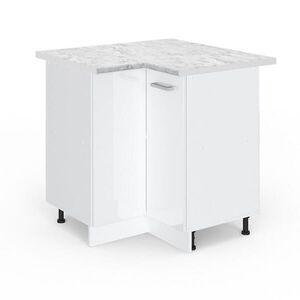Vicco ROHOVÁ SPODNÁ SKRINKA R-Line Biely vysoký lesk 75.6 cm s pracovnou doskou vyobraziť