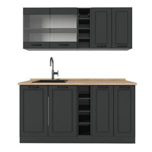 Vicco JEDNOLÔŽKOVÁ KUCHYŇA R-Line Antracitový vidiecky dom/antracit 160 cm , AP Oak vyobraziť