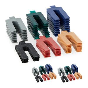 Relaxdays PODLOŽKY Viacfarebné 144-dielna sada PP plast 1-6 mm vyobraziť