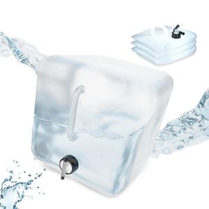 Relaxdays KANISTER Transparentný čierny 4-ks-set skladací 20 l vyobraziť