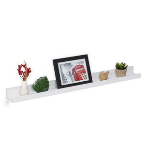 Relaxdays POLIČKA Biela MDF 80 cm vyobraziť