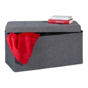 Relaxdays LAVICA Tmavosivá úložný priestor skladacia vyobraziť