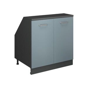 Vicco KUCHYNSKÁ SKRIŇA PRE ŠIKMÉ STRECHY R-Line Modrošedá 80 cm s 2 dverami, korpus skrine hĺbka 60 cm vyobraziť