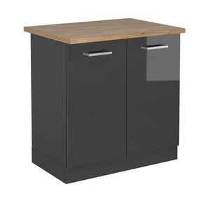 Vicco SPODNÁ SKRINKA POD DREZ R-Line Antracit vysoký lesk 80 cm , AP Oak vyobraziť