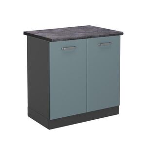 Vicco SPODNÁ SKRINKA POD DREZ R-Line Modrošedá 80 cm , AP Antracit vyobraziť