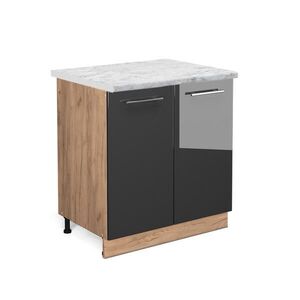 Vicco SPODNÁ SKRINKA POD DREZ Fame-Line Antracit vysoký lesk 80 cm , AP Marble vyobraziť