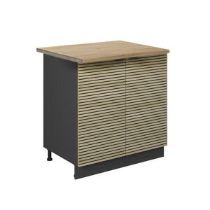 Vicco KUCHYNSKÁ SPODNÁ SKRINKA Fame-Line, Dubový panel/antracitová, 80 cm Goldkraft tammi työtaso vyobraziť