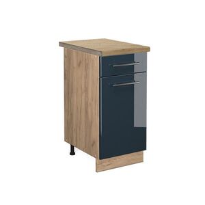 Vicco KUCHYNSKÁ SPODNÁ SKRINKA Fame-Line Tmavo modrá vysoký lesk 40 cm , AP Oak vyobraziť