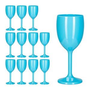 Relaxdays POHÁRE Tyrkysové na víno 12-dielna-sada plast 250 ml vyobraziť