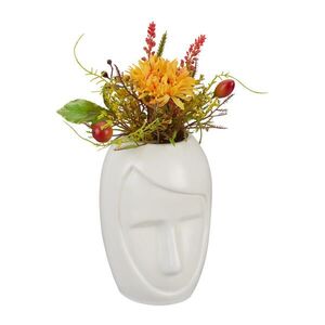 Relaxdays VÁZA Biela keramika tvár boho 14, 5 cm vyobraziť