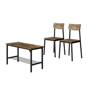 Vicco LAVICA A STOLIČKA Fyrk Rustikálna čierna/dub 85 x 46 cm 3 časti vyobraziť