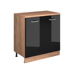 Vicco ROZŠIRUJÚCA SKRINKA Rion, Čierny vysoký lesk/Dub Goldkraft, 80 x 46 cm bez sklonu s 2 dverami vyobraziť