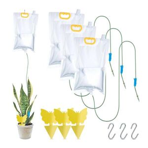 Relaxdays VAK Priehľadný 4-dielny-set na kvapkovú závlahu s hadičkou 130 cm vyobraziť