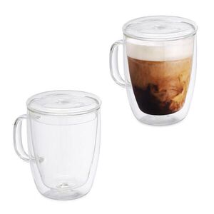Relaxdays ŠÁLKY Transparentné 2-dielna-sada 500 ml vyobraziť