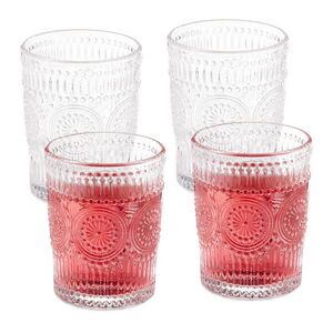 Relaxdays POHÁRE Transparentné 4-ks-Set sklo 300 ml vyobraziť