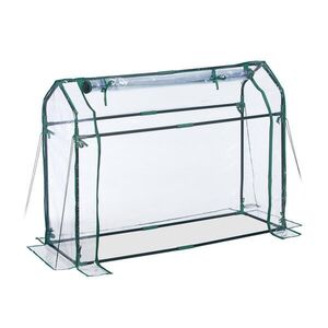 Relaxdays SKLENÍK Priehľadný Tmavozelený PVC 92x124x42 cm vyobraziť
