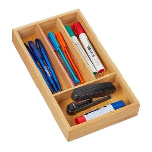Relaxdays ORGANIZÉR DO ZÁSUVKY Prírodná bambus 4 priehradky 16x28 cm vyobraziť