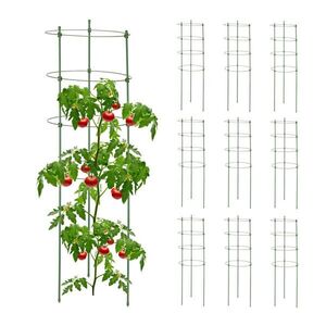 Relaxdays OPORA Zelená 10-dielny-set oceľ plast 90 cm vyobraziť