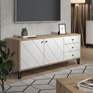 Vicco SPODNÁ DOSKA Nizza Remeselný dub 150.2 x 60.2 cm s 3 zásuvkami a 2 dvierkami vyobraziť
