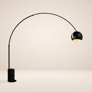 s.luce OBLÚKOVÁ lampa s guľovým dizajnom a moderným mramorovým podstavcom vyobraziť