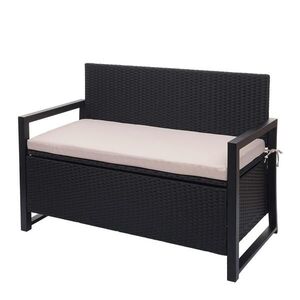 MCW POLY-RATTAN 2-MIESTNA LAVICA Antracitová, béžová vyobraziť