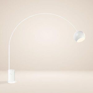 s.luce OBLÚKOVÁ lampa s guľovým dizajnom a moderným mramorovým podstavcom vyobraziť