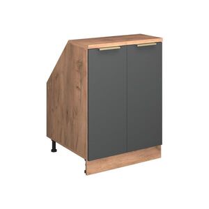 Vicco KUCHYNSKÁ SKRIŇA PRE ŠIKMÉ STRECHY R-Line Antracitové zlato 60 cm s 2 dverami, korpus skrine hĺbka 60 cm vyobraziť