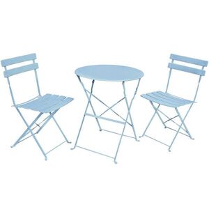 RAUMHIRSCH FURNITURE SKLÁPACÍ STÔL so sklopnými stoličkami, sada modrá 42/81/42 vyobraziť