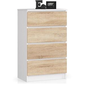 RAUMHIRSCH FURNITURE KOMODA Biela, dub Sonoma 99/60/40 vyobraziť