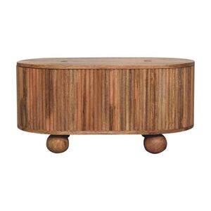 Artisan Furniture KONFERENČNÝ stolík Soba Ball z masívneho dreva, výklopný úložný priestor, svetlohnedý vyobraziť