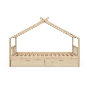 VitaliSpa DOMČEK Design Prírodné drevo 90x200 cm s 2 zásuvkami vyobraziť