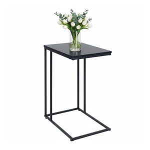 Relaxdays PRÍRUČNÝ STOLÍK Čierny tvar C MDF 64 cm vyobraziť