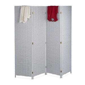 Relaxdays PARAVÁN bielo-sivý 4-dielny plast 180x180 cm vyobraziť