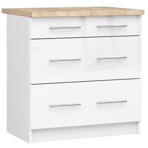 RAUMHIRSCH FURNITURE SPODNÁ SKRÍŇ Biela, Biela lesklá 85/80/46 vyobraziť