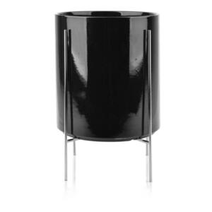 Mondex KERAMICKÝ kvetináč Neva Black 23/23/26 cm vyobraziť